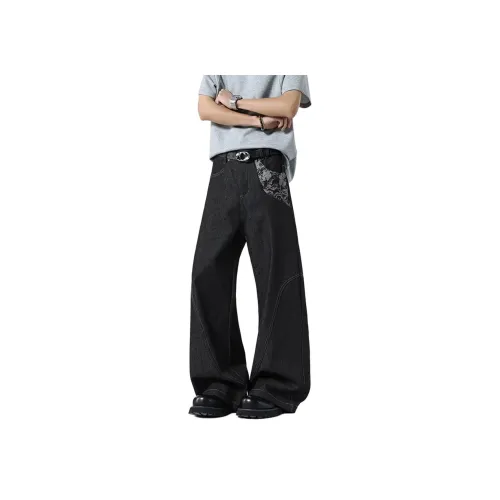 DONGDONGGUAI Черные Унисекс Джинсы