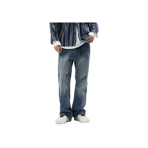 HIPHOPPUNKS Синий Мужской Джинсы