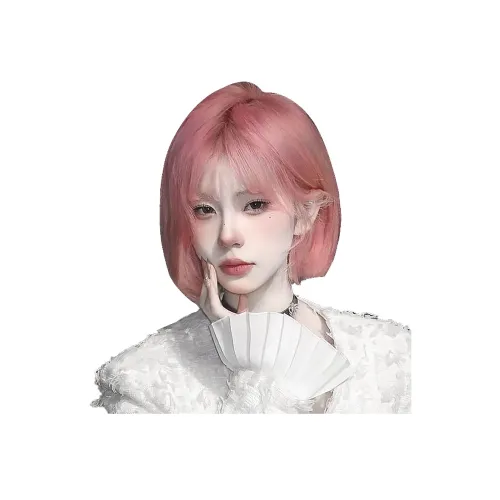 MUNINGFEI One Cut Модный Розовый Короткий Волосы Женская Перука Манекен Боббл-Голова Высокая Температура Пряжа BOB Cut