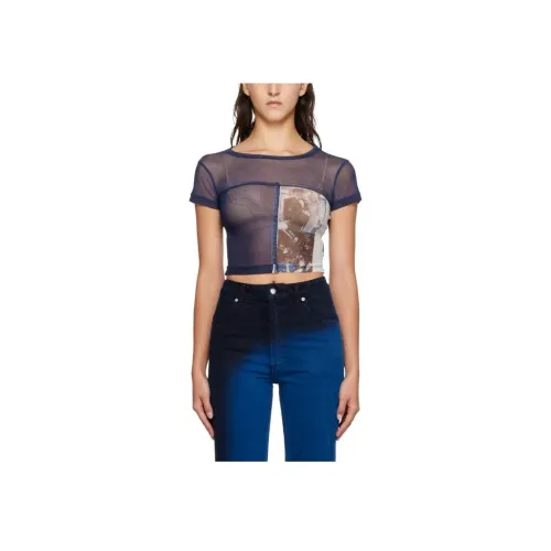 ECKHAUS LATTA Женские футболки морского синего цвета