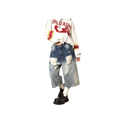 Pirkadat Синие Унисекс Джинсовые Шорты