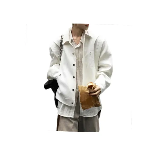 ZHIO ☏ Белый ☏ Daily Универсальный Позиционирование стиля Унисекс Куртки