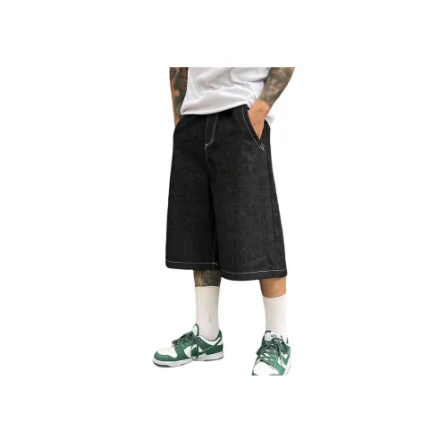 DAFK Черные Мужские Джинсовые Шорты