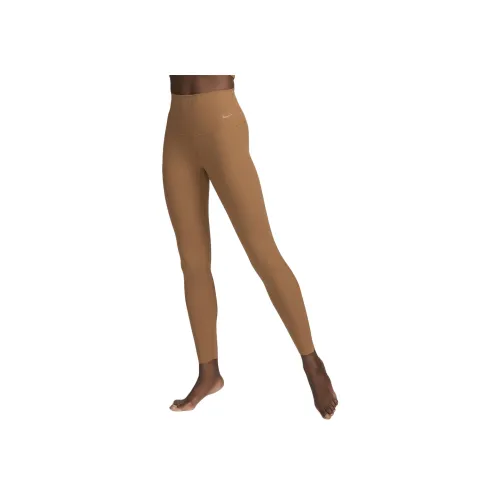Nike Zenvy Мягкая Поддержка Высокая Талия 7 8 Леггинсы Женские Светлый UK Коричневый