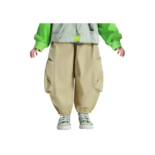 Woobaby SS25 Карго-брюки для детей 3-7 лет теплый хаки