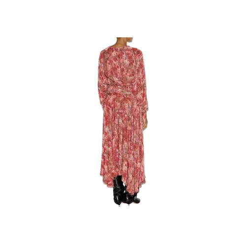 ISABEL MARANT Red Женские Длинные Платья с Рукавами