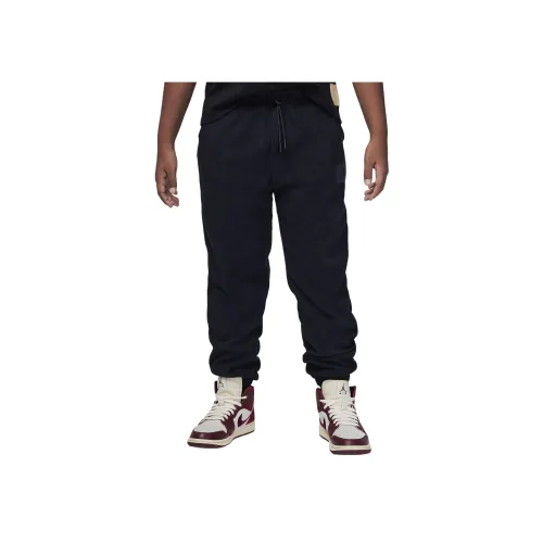 Jordan Flight Fleece Вязаные Тренировочные Штаны Черные Детские