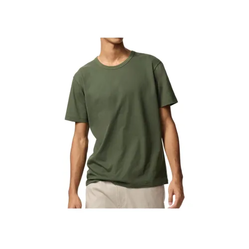 UNIQLO T-рубашка мужская оливково-зеленая