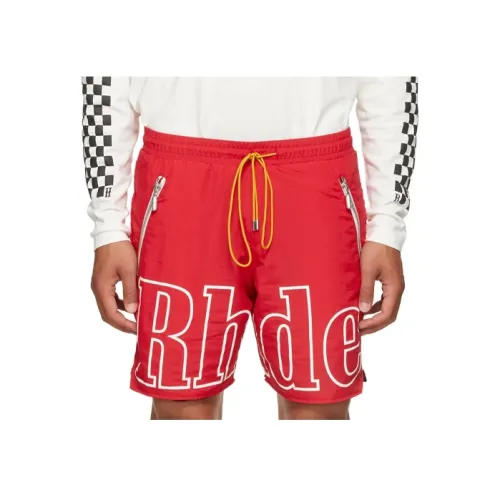 RHUDE Red Men's Casual Shorts  
RHUDE Красные Мужские Повседневные Шорты