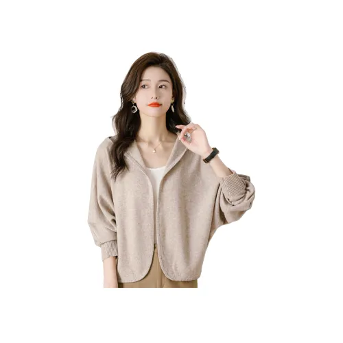 MJ Осенний Рукав летучей мыши Трикотаж Женский