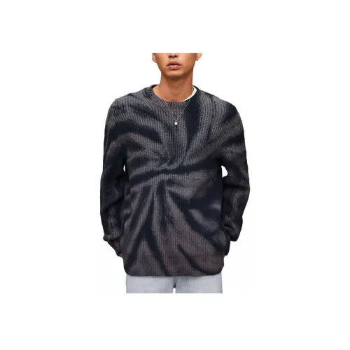 ALLSAINTS Угольный серый мужской свитеры