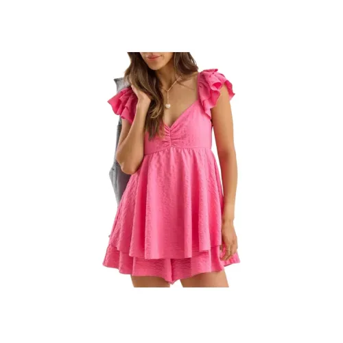 ALTAR'D STATE Rachel Рукав флаттер Romper Короткий Sleeved Платье Женские