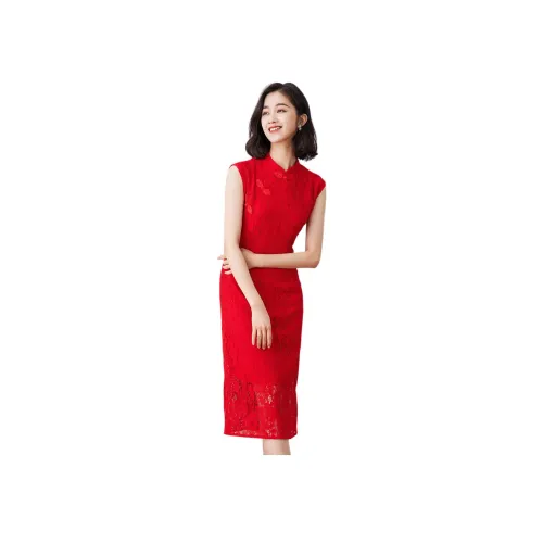 MAXILU Красный Женские Ципао