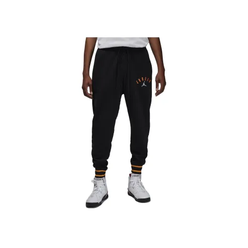 Jordan Flight Черные Мужские Вязаные Тренировочные Штаны