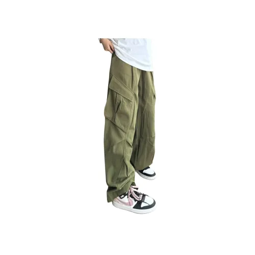 XUBAIHUO Зеленые унисекс карго-брюки