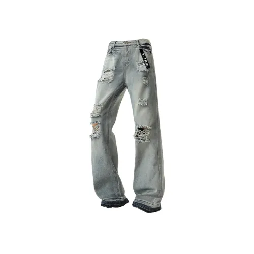 T IRA Синий Без Бренда Застежка Унисекс Джинсы