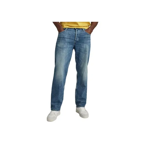 STAR RAW Темно-синие мужские джинсы
