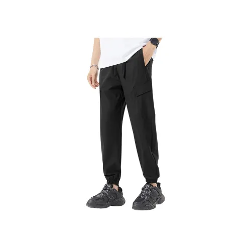 AMANDA BY Повседневные брюки Лето Мужской Черный