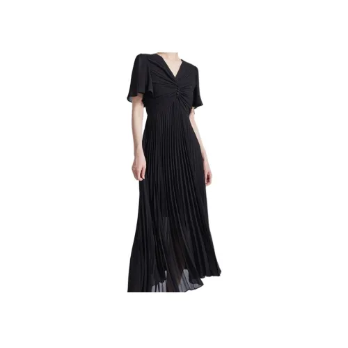 Badgley Mischka Короткий рукав Платье Женское Черное