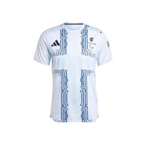 Adidas Британский Тренировочный Костюм Паралимпийская Серия Команда GB Дизайнерский FOR Тренировки Workout T Рубашка