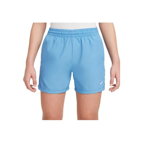 nike Dri Fitwoven Шорты Детские Синий Transcend Белый