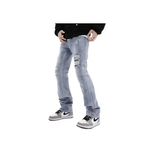 HIPHOPPUNKS Светло-синие мужские джинсы