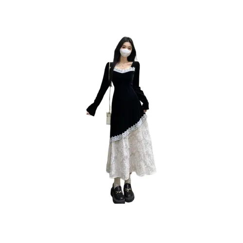 HTHK Длинное платье с длинными рукавами женское