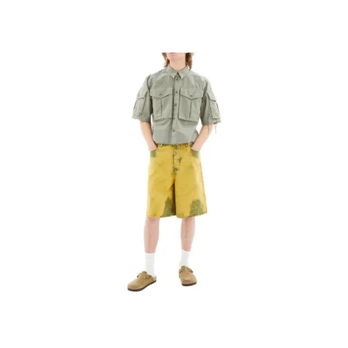 DRIES VAN NOTEN Желтые Мужские Повседневные Шорты
