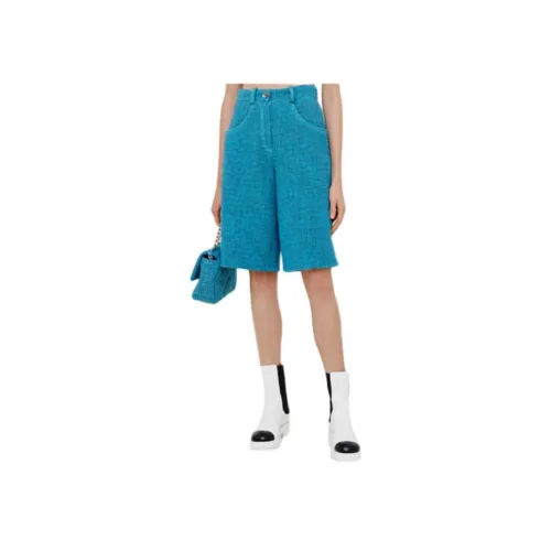 CHANEL Турецкий синий Женские Повседневные шорты