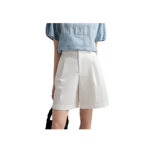 Fog Повседневные шорты Женские Натуральный белый