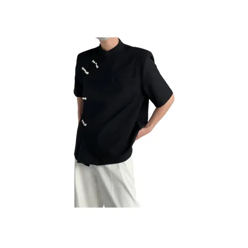 SHIQUANYI Черная Унисекс Рубашка