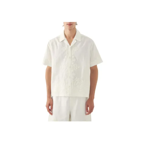 ANTIK BATIK Белые Мужские Рубашки