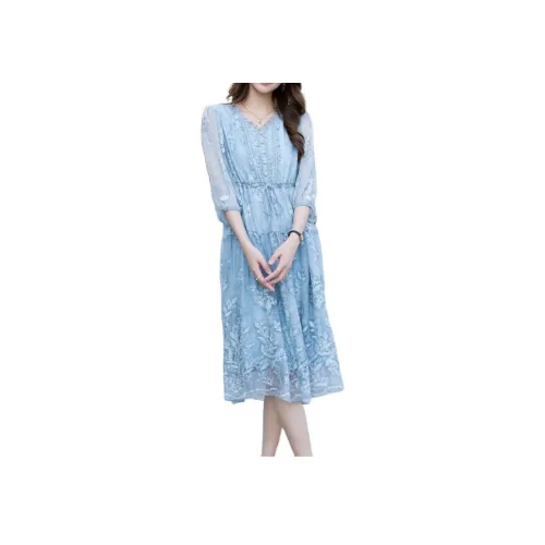 Лето Will Be After Dinner. Платье с длинными рукавами женское