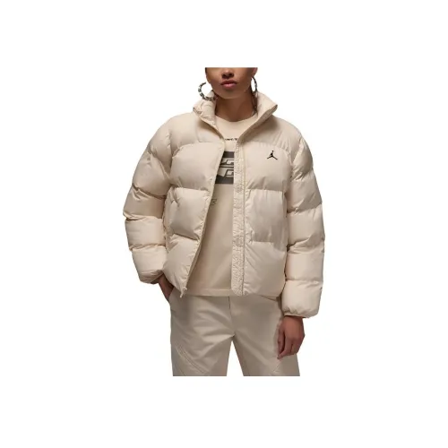 Джордан Хлопковый пуховик Женские Legendary Светло-коричневый Черный