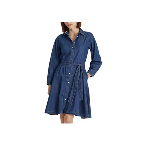 Ralph Lauren Blue Женские Длинные Рукава Платья