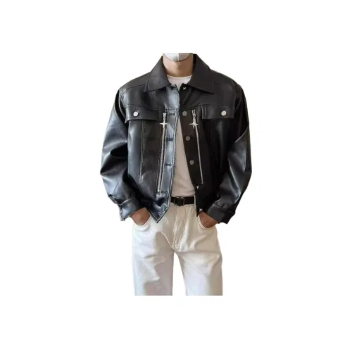 SOCKKEY Черный Унисекс Кожаные куртки