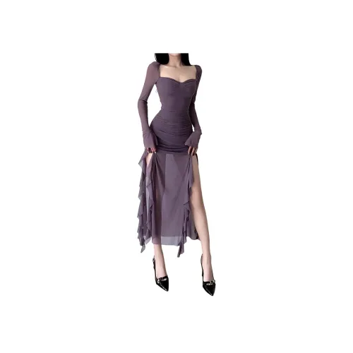 GUAILILUOLI Длинное платье с длинными рукавами женское