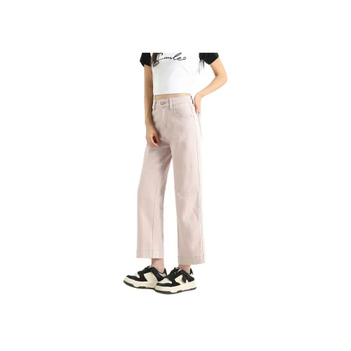 FAWENXIANGZI Джинсово-розовые Женские Джинсы