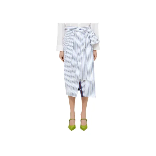 DRIES VAN NOTEN Синие Женские Повседневные Длинные Юбки