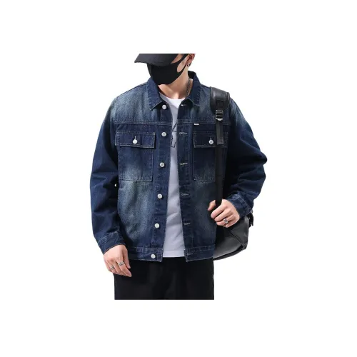 ZENGZHI Denim Jacket Straight Fit Unisex ZENGZHI Деним Куртка Прямой крой Унисекс