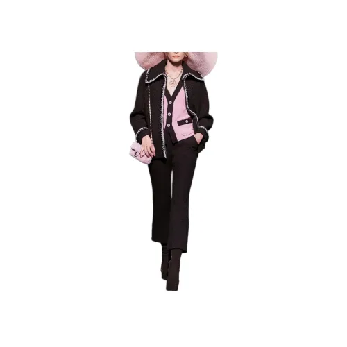 CHANEL 24 Осенне-зимний Новый Приход Повседневные Брюки Женские Черные