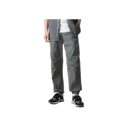 JACK JONES· Эластичные манжеты Повседневные брюки Мужские Серый цвет Малиновый