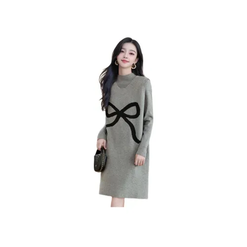 X MOOM Длинное платье с длинными рукавами женское