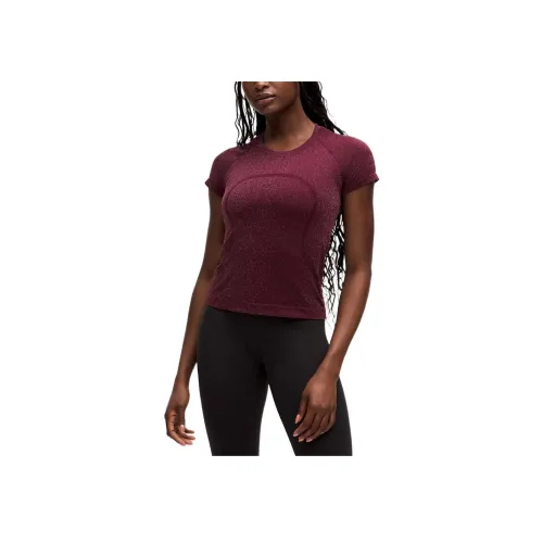 lululemon Swiftly Tech T-Shirt Женская PARALLEL Текстура Гранат Красный Ягодный Красный