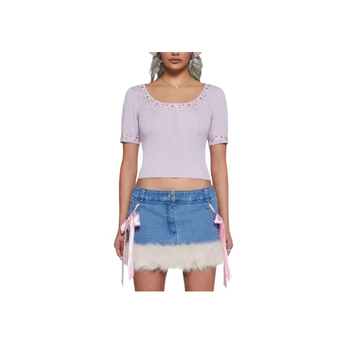 Dolls Kill Фиолетовый Женские T-рубашки