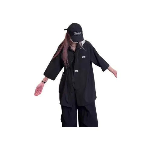 NOWSTIME Черная унисекс рубашка