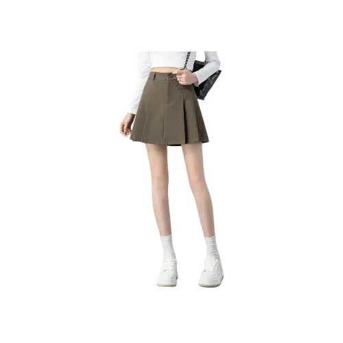 TERRE BLEUE Повседневные короткие юбки Женские Хаки