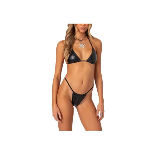 Edikted Bruna Искусственная кожа Бикини Треугольный топ Бикини Женские