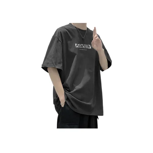 Tonlion T-рубашка мужская средне-серого цвета