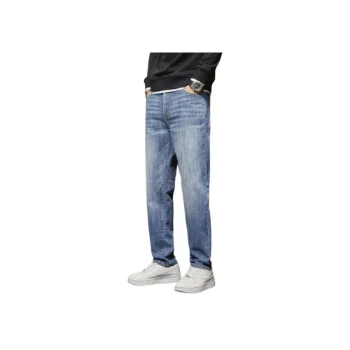 JEANSWEST Medium Blue Men's Jeans JEANSWEST Средне-голубые мужские джинсы